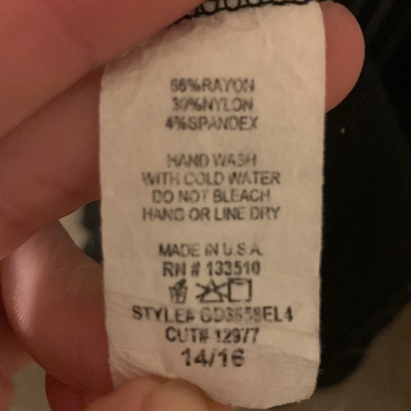 Sweet Claire, Black and silver striped jumper dress. Girls size large. - Picture 4 of 4